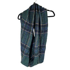 Tildon Scarf OS Blue Plaid Scottish Infinity Checks Preppy Grunge Anti Clean